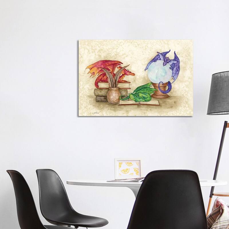 iCanvas "Dragons In The Library" by Amy Brown Canvas Print - 26x40x1.5