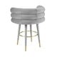 preview thumbnail 3 of 14, Strick & Bolton Laffut Velvet/ Gold Stainless Steel Counter Stool - N/A
