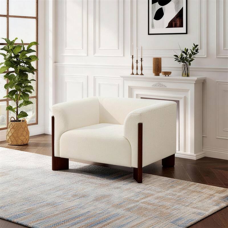 Modern Upholstered Arm Club Chair