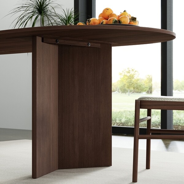 Nordic telescopic dining table solid wood foldable dining table sale