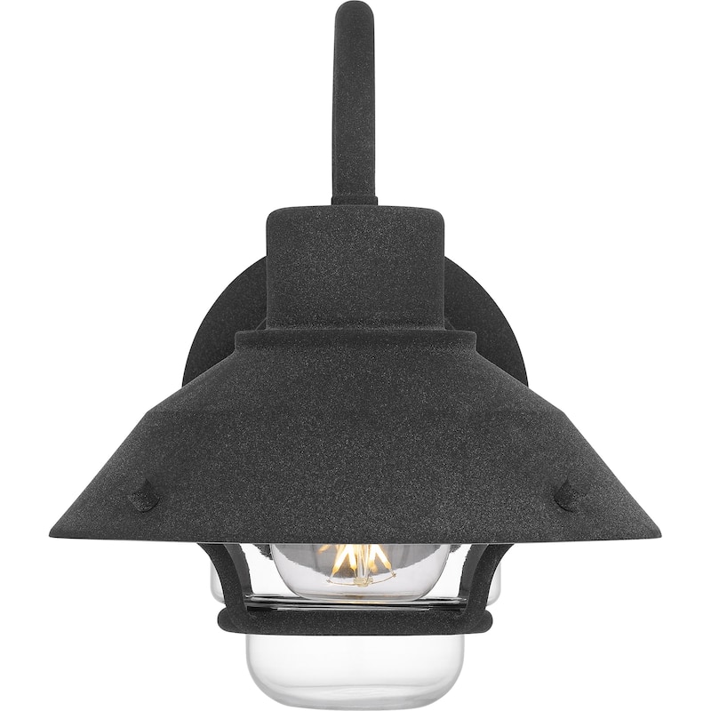 Lavalier 1-Light Mottled Black Outdoor Wall Lantern