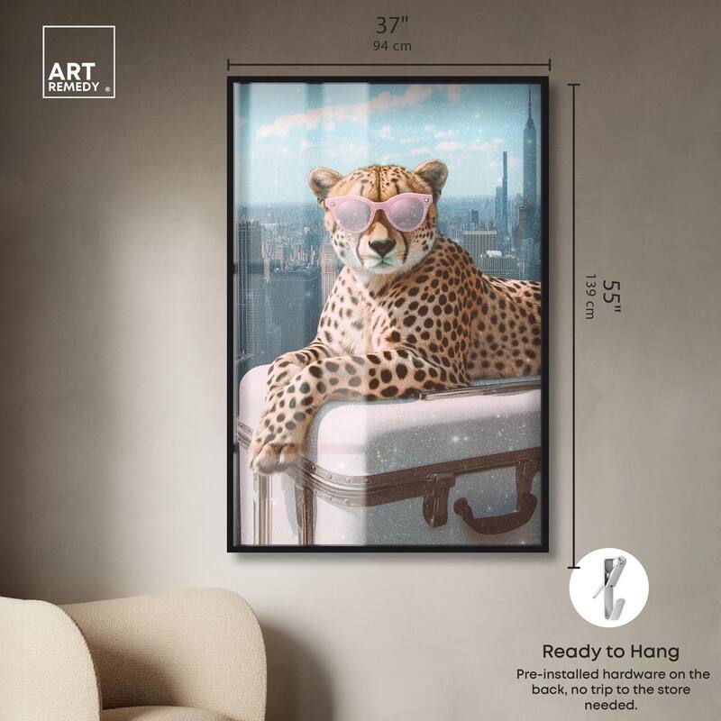 Cheetah Luggage NYC Shadowbox by Art Remedy