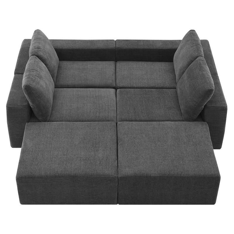U-Shaped Full Foam Lounge Floor Couch Modular Sectional Sofa