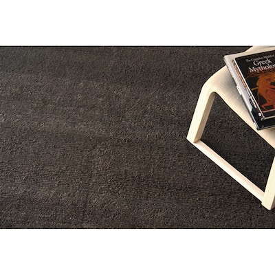 Exquisite Rugs Merino Wool Hand-Knotted Merino Wool Brown Area Rug