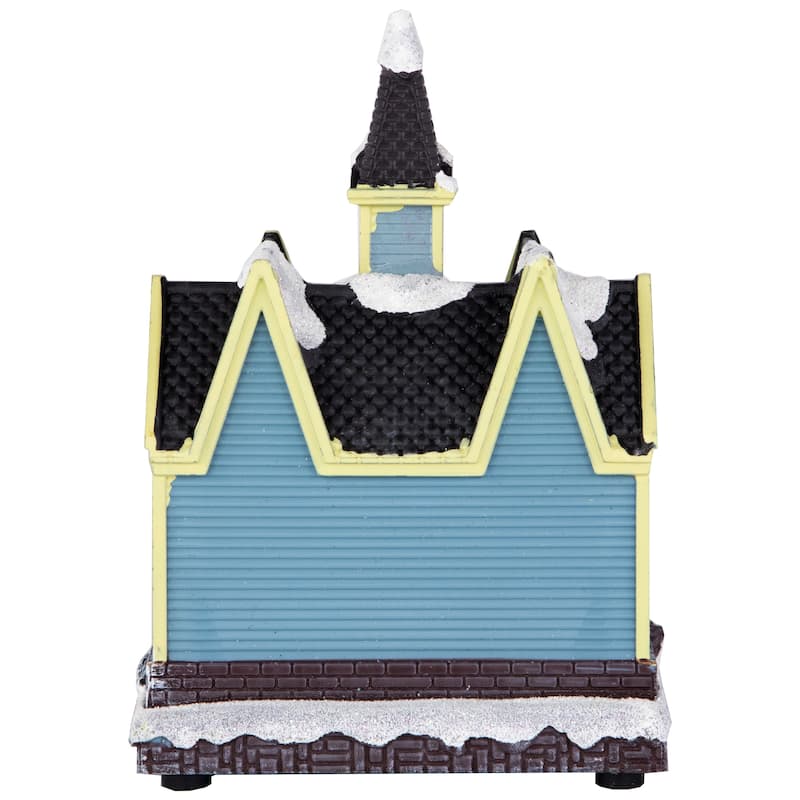 LED Lighted Snowy Church Christmas Village Display Piece - 6"