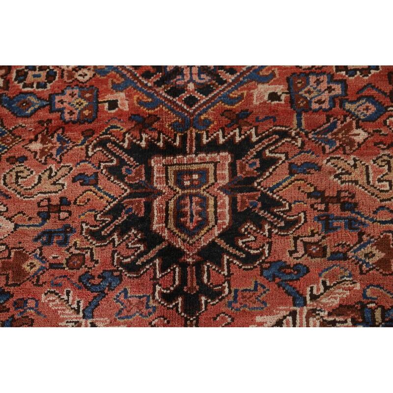 Vintage Geometric Heriz Persian Traditional Wool Area Rug Hand-knotted - 8'7" x 10'9"