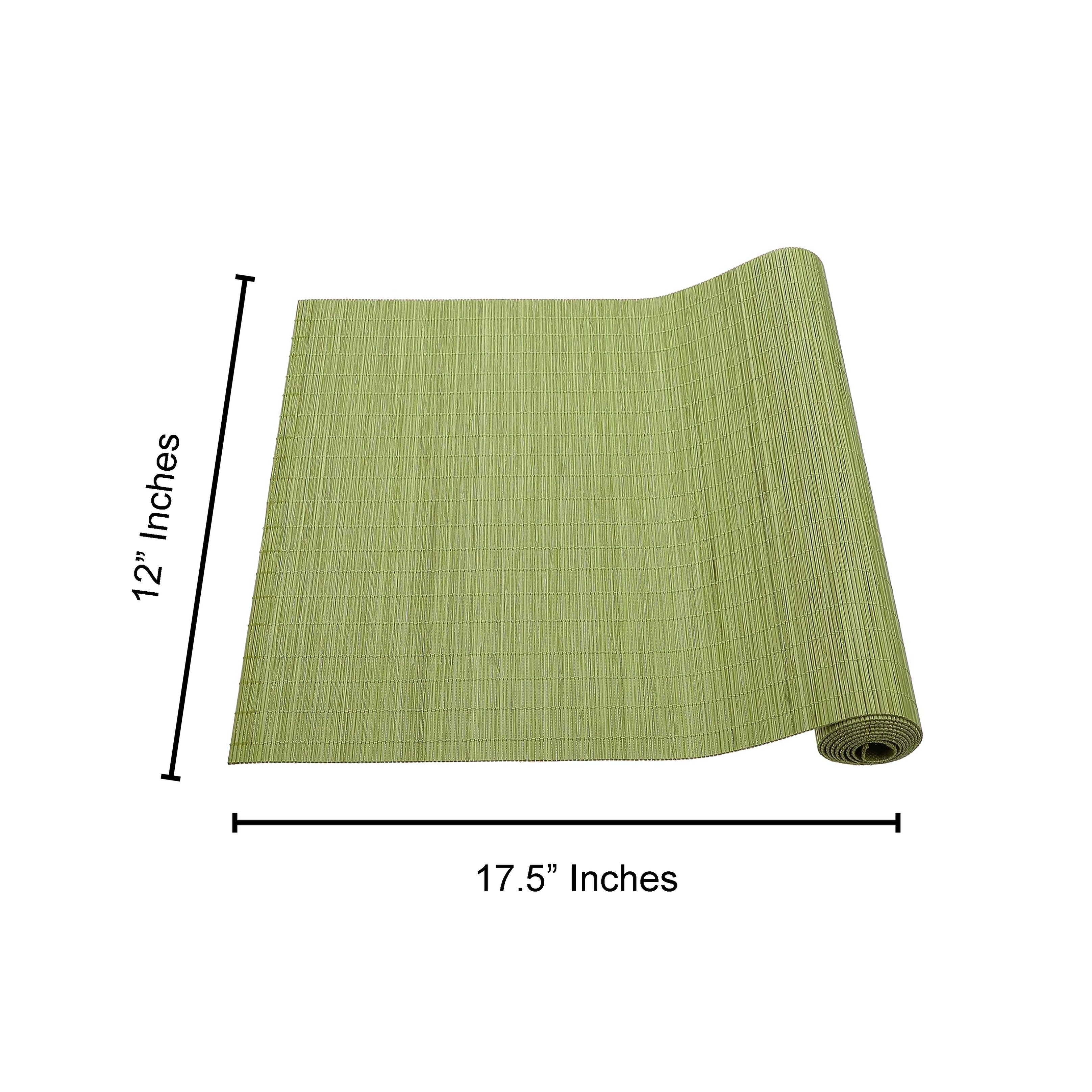 Green Natural Bamboo Placemats Sushi Rolling Mat Japanese Style 12" x