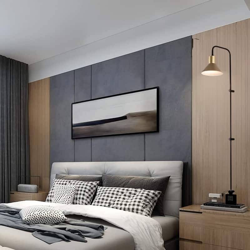 1 Pcs light wall bedroom black plug in wall sconce metal wall light