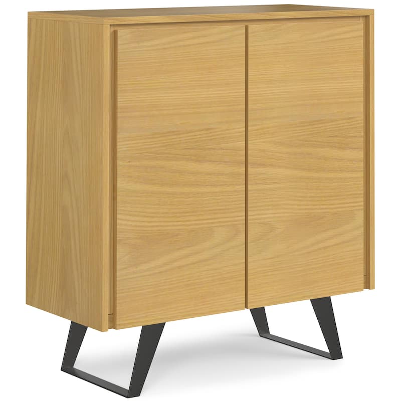 WYNDENHALL Mitchell SOLID WOOD and Metal 39 inch Wide Modern Industrial Medium Storage Cabinet - 39"w x 17"d x 42" h