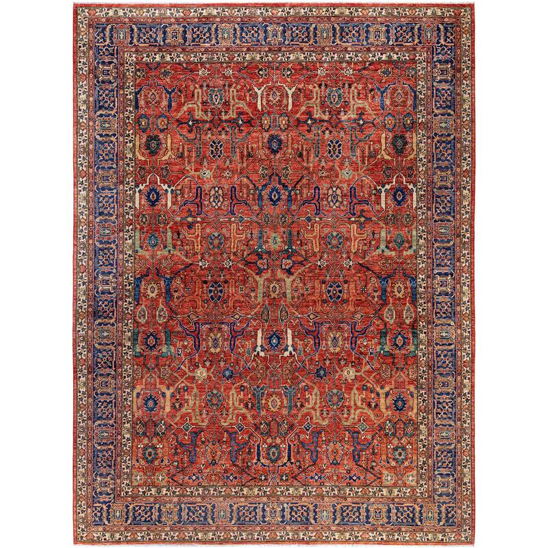 Serapi One-of-a-Kind Hand-Knotted Area Rug - Red - 9' 0" x 12' 1"