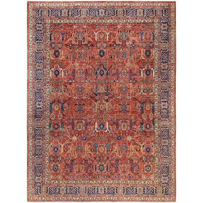 Serapi One-of-a-Kind Hand-Knotted Area Rug - Red - 9' 0" x 12' 1"