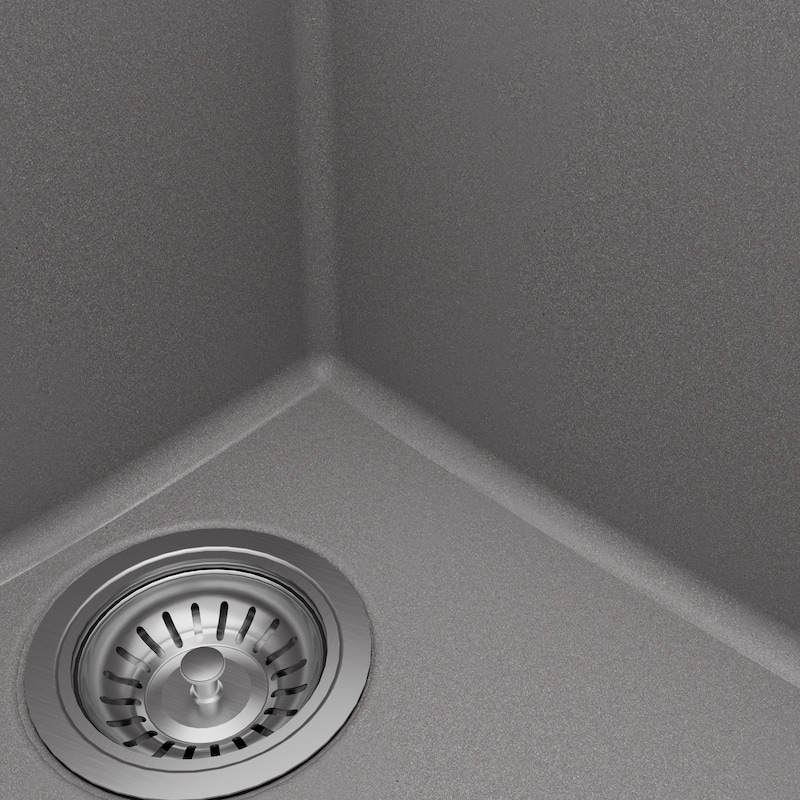 Karran 33" Top Mount Large/Small Bowl Quartz Kitchen Sink Kit - 33" x 22" x 9"