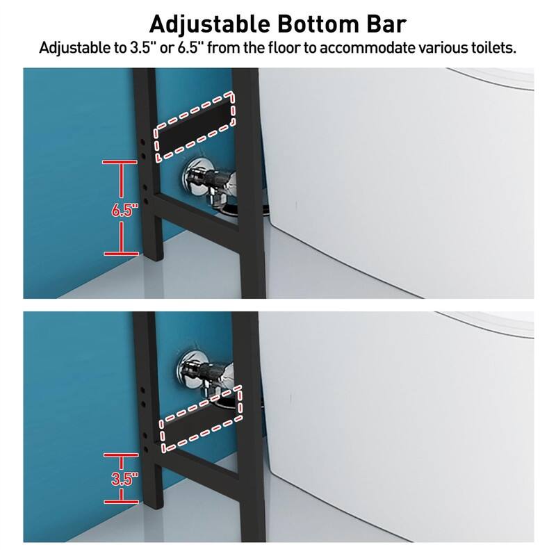 Over the Toilet Storage Cabinet - 10.3"D x24.8"W x 67"H