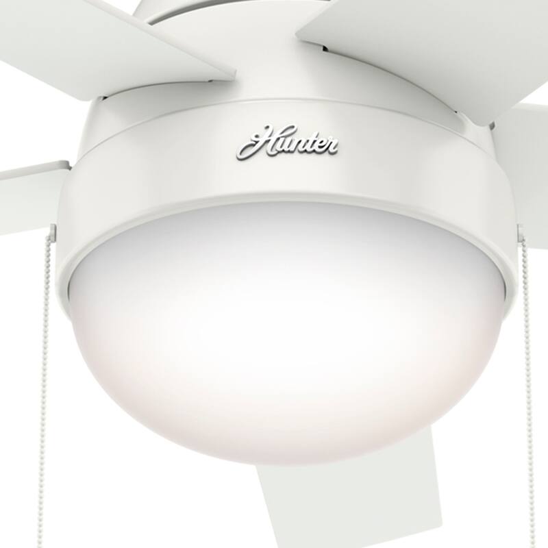 Hunter 46" Anslee Ceiling Fan with LED Light Kit and Pull Chain - Transitional, Contemporary