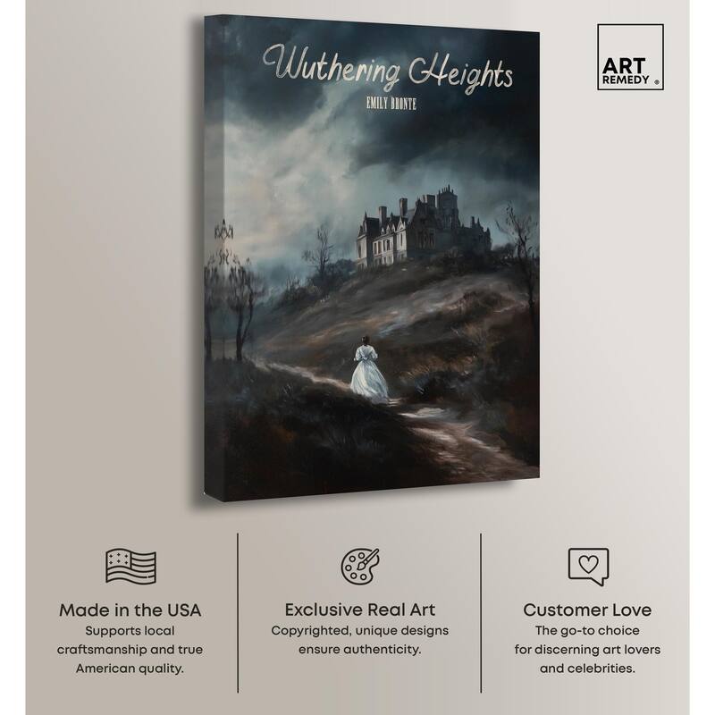 Wuthering Heights Cover Canvas by Art Remedy, Gallery Wrapped