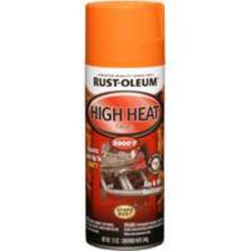 Rust Oleum 248905 High Heat Spray Paint 12 Oz Flat Orange Overstock 14420065