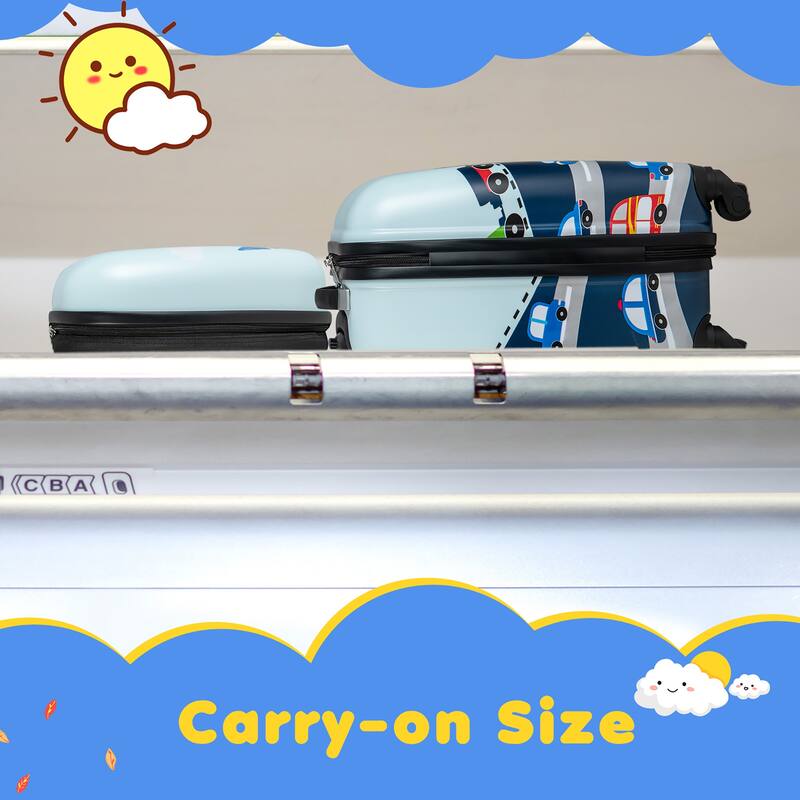 Costway 2PC Kids Carry On Luggage Set 12" Backpack and 16" Rolling - See Details