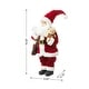 preview thumbnail 73 of 92, Glitzhome 18"H Faux Fur Christmas Santa Figurines with Porcelain Face