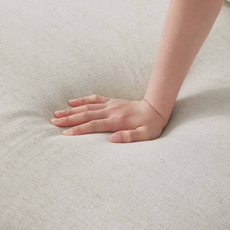 Spruce & Spring Upholstered Curved 3 Seat Sofa for Living Room