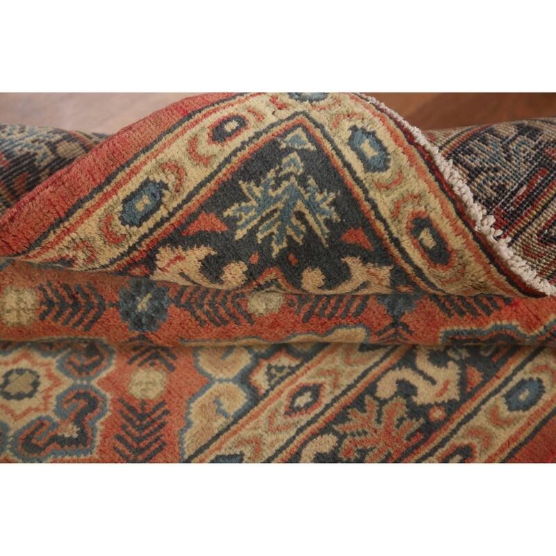 Traditional Hamedan Persian Vintage Runner Rug Handmade Wool Carpet - 2'10" x 12'2"
