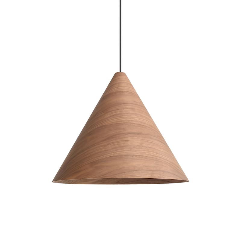 Golden Lighting Conique 3-light Pendant in Dark Walnut - Silver