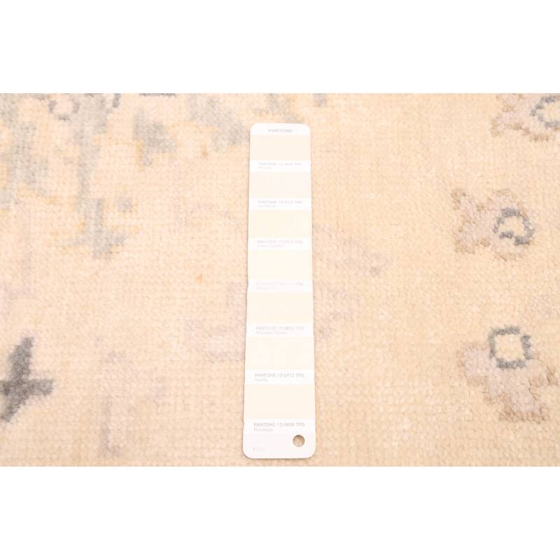 ECARPETGALLERY Hand-knotted Modern Oushak Cream Wool Rug - 8'1 x 10'0
