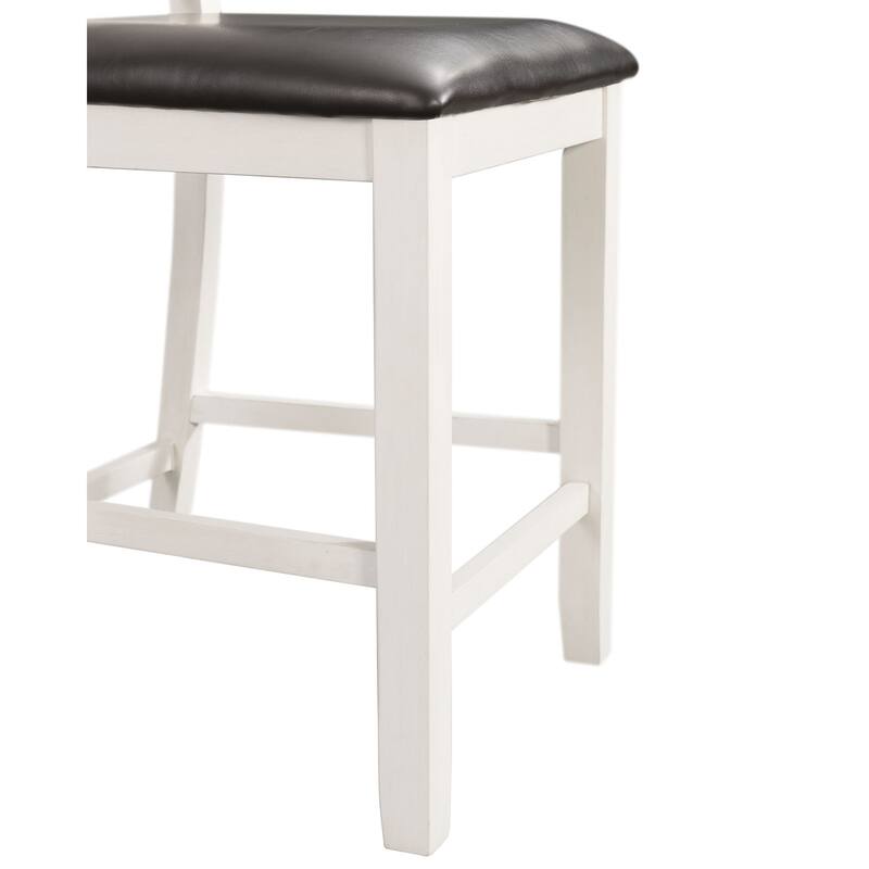 Counter Height Chairs Set - White Dining Room Side Chairs - Modern Kitchen Island Seating - 20
