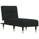 preview thumbnail 2 of 12, vidaXL Chaise Longue Black Velvet - 21.7" x 55.1" x 27.6"