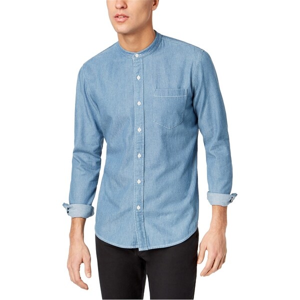 denim button up mens