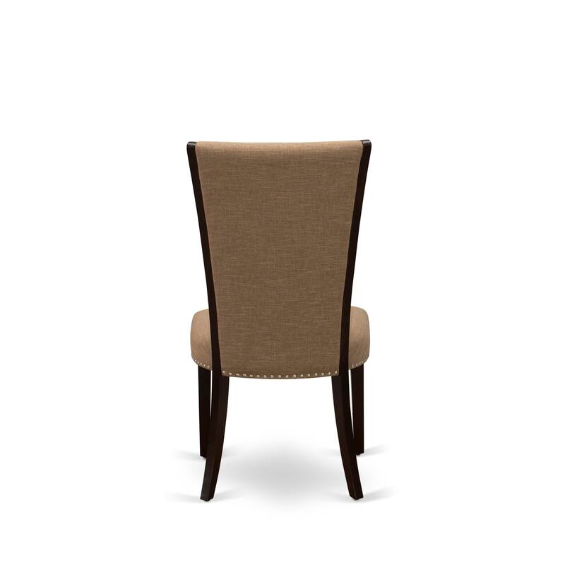 East West Furniture Dinette Set- a Rectangle Dining Table and Linen Fabric Dining Chairs, Linen White (Pieces & Finish Options)