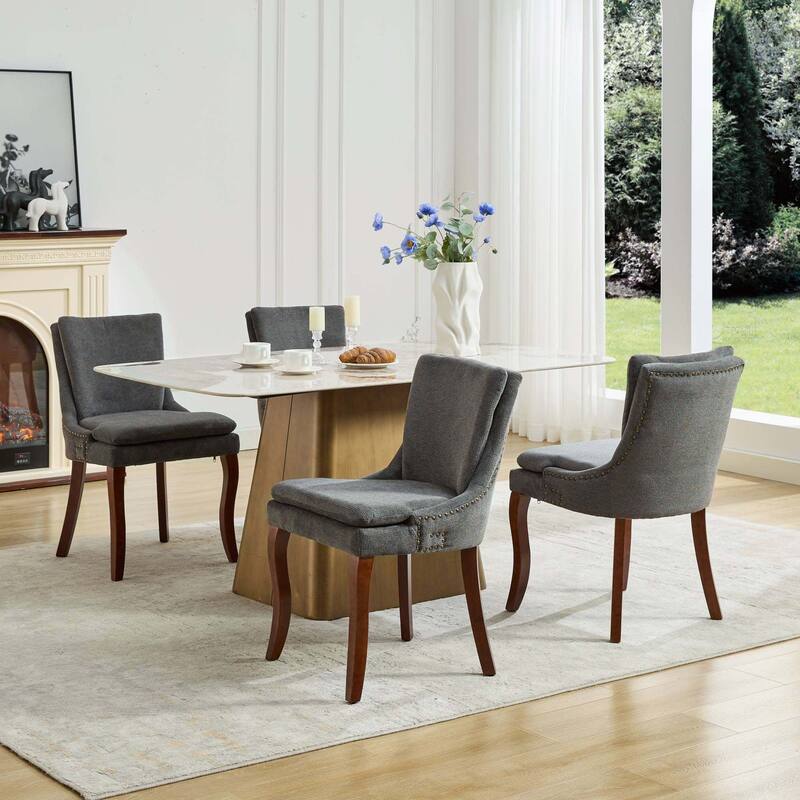 Chenille Dining Chairs Set of 2