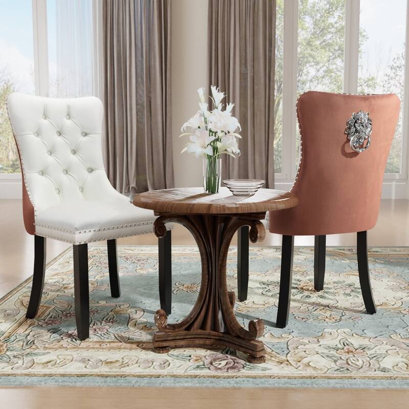 Tufted Naliheads Solid Wood Upholstered Dining Chairs (Set of 4)