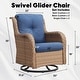 preview thumbnail 75 of 82, Gymojoy 3-Piece Rattan Wicker Rocking Swivel Chair Set with Table