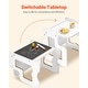 preview thumbnail 6 of 8, White Adjustable Montessori Kids Table and Chair Set with Blackboard for Drawing, Learning and Play - 15" x 12.4" x 15.7"