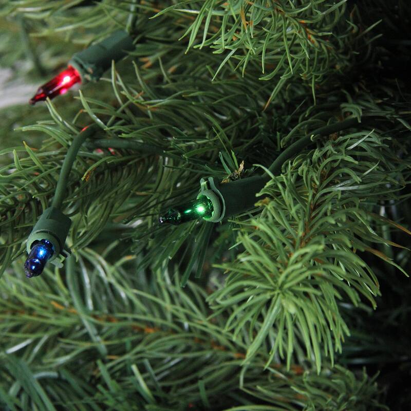 4' Pre-Lit Full Noble Fir Artificial Christmas Tree Multi-Color Lights - 4 Foot