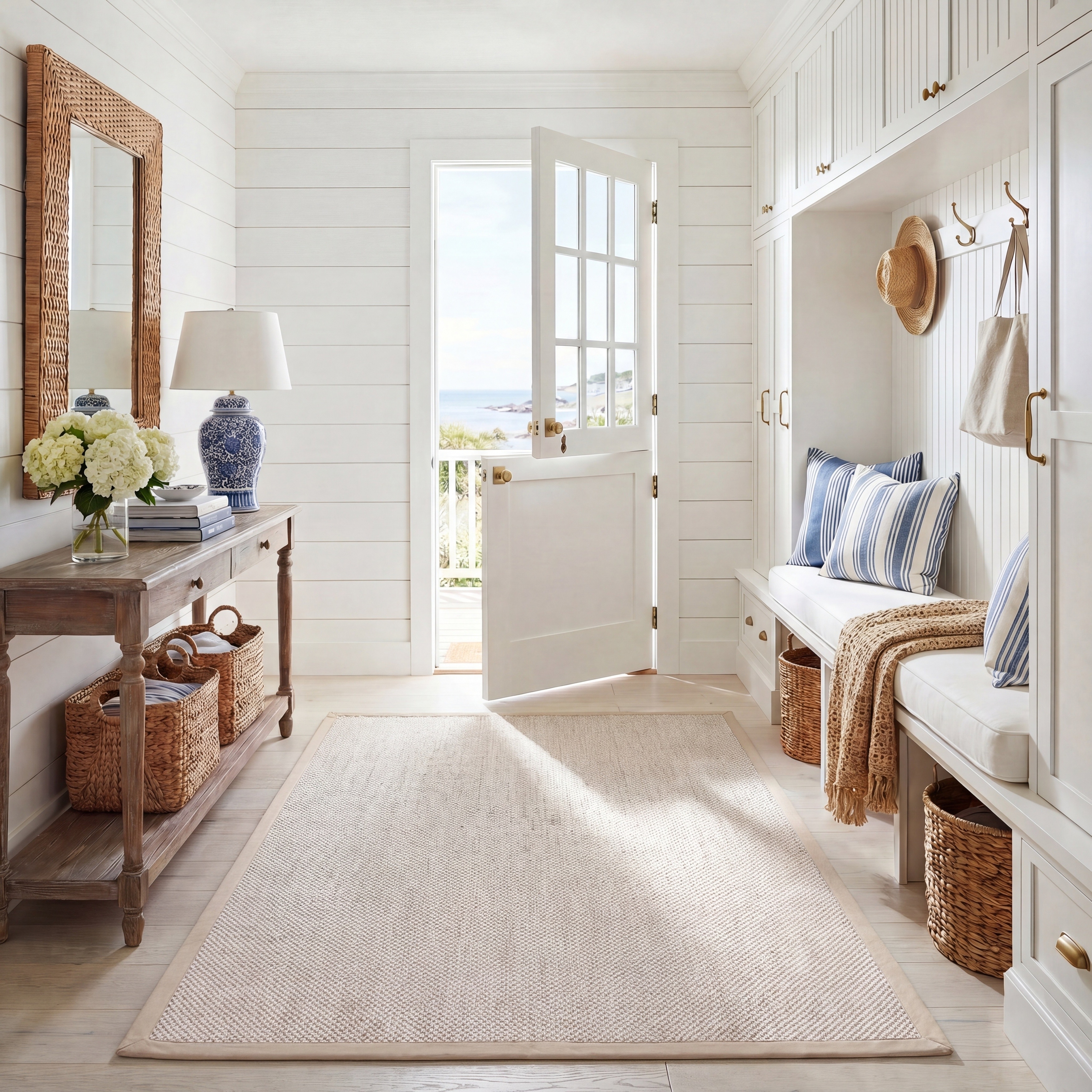 SAFAVIEH Natural Fiber Rosiane Farmhouse Sisal Rug