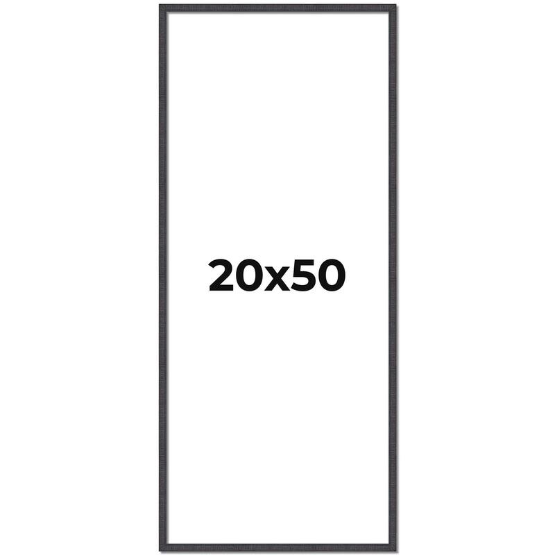 20x50 Frame Brown Picture Frame - Complete Modern Photo Frame Includes