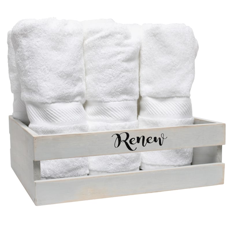 Elegant Designs Three Piece Decorative Wood Bathroom Set