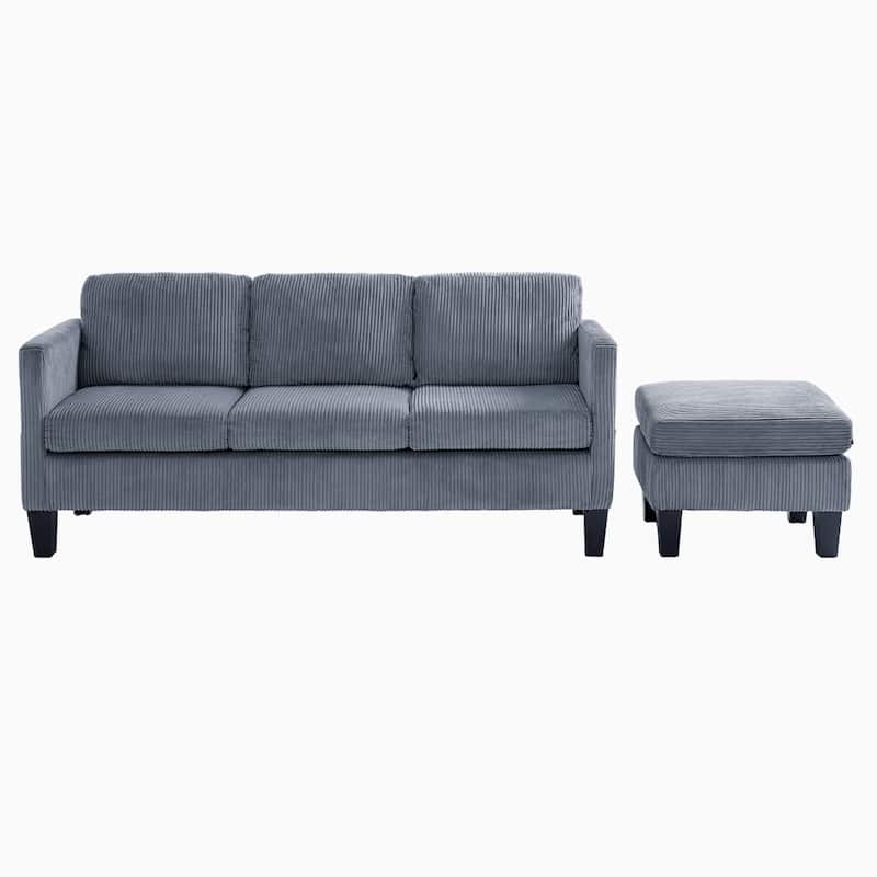 Modern Multi-functional L-Shaped Sofa with Padded Cashmere