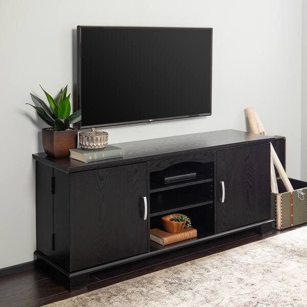 Shop Middlebrook Designs 57 Inch Black Tv Stand Console Overstock 3482115