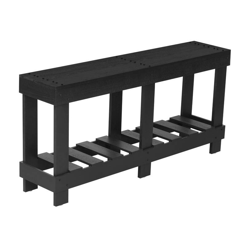 62.9" Entryway Table Console Table with Metal Rivet and Shelf