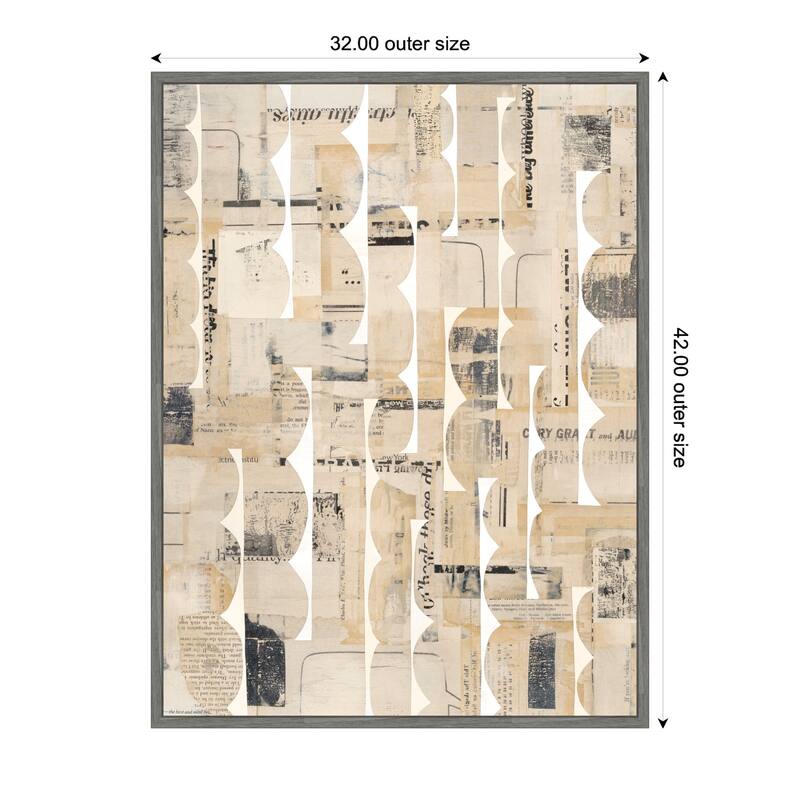 Kate and Laurel Revolved Half Moon FC by Felicia Dadak Framed Canvas Wall Art Print