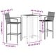 preview thumbnail 14 of 46, vidaXL 5 Piece Patio Bar Set Gray Solid Wood Acacia and Poly Rattan - 23.6" x 23.6" x 41.3"