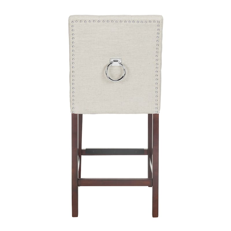 SAFAVIEH Vivien 27-inch Tufted Counter Stool (Set of 2) - 19Wx23Dx40H