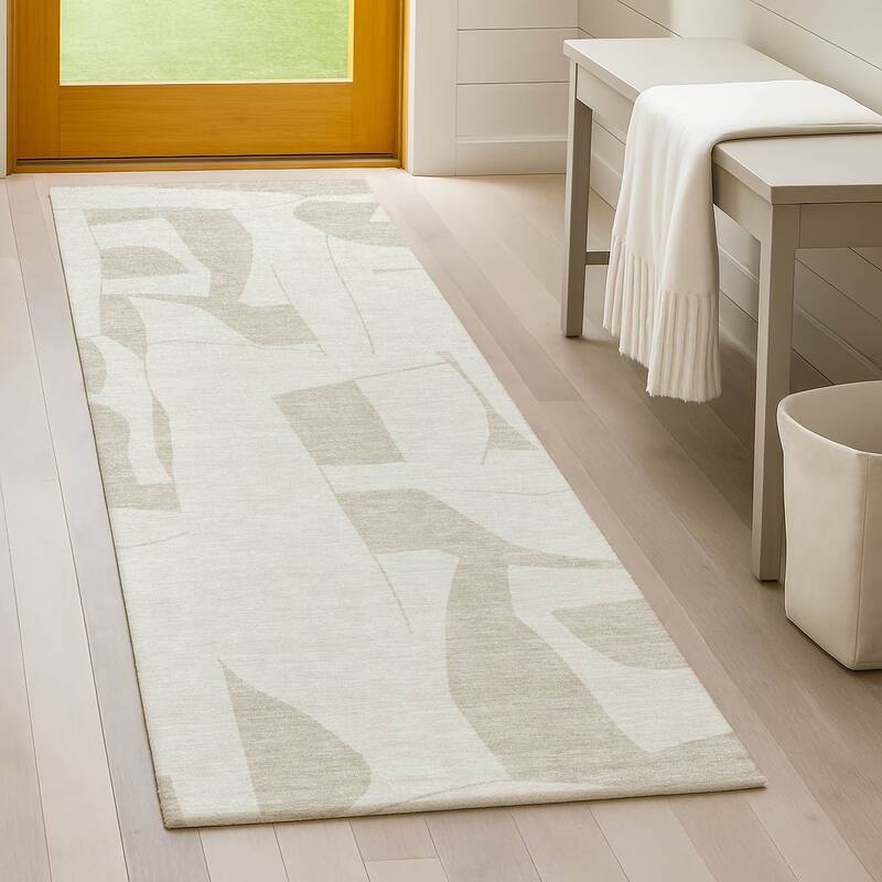 Machine Washable Indoor/ Outdoor Modern Creede Chantille Rug