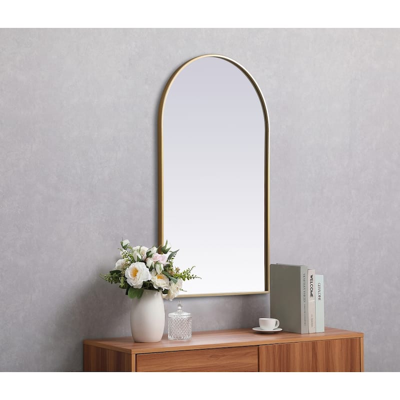 Indigo Home Metal Frame Arch Mirror 24x40 Inch