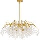 preview thumbnail 1 of 6, Maple 6-Light Gold Leaf Chandelier
