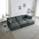 Option Gray 3-Seater Sofa+Ottomans*3
