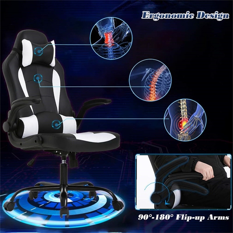 Gaming Chair Massage Office Chair with Lumbar Support High Back - Bed Bath  & Beyond - 33851073