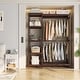 preview thumbnail 42 of 65, Bamboo Closet System Clothes Rack, Large Freestanding Garment Rack Clothing Rack for Hanging Clothes II Medium - Espresso